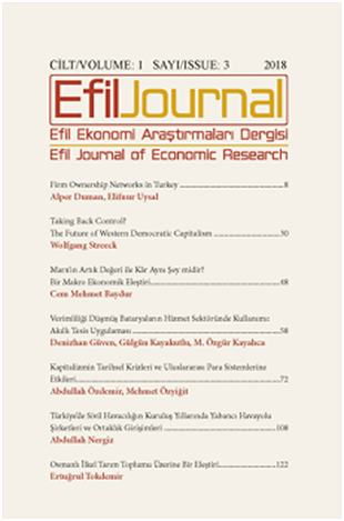 Efil Ekonomi Araştırmaları Dergisi; Cilt: 1 Sayı 3