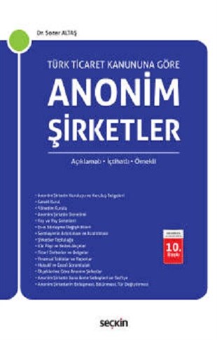 Türk Ticaret Kanunu'na Göre Anonim Şirketler